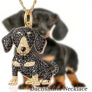 Dachshund Rhinestone Necklace